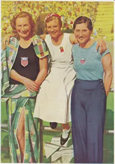 Collectible vintage cigarette card, 1932 Los Angeles Olympics