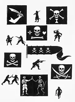 Collection of Flags and Symbols of Pirate Activity