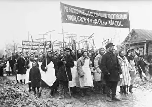 Unpaved Road Prints: Collective Farmers Marching to Fields