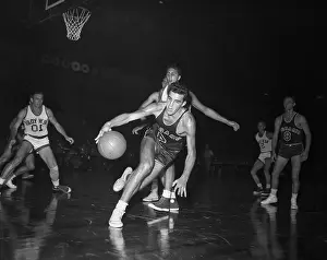 College Basketball Players in Action