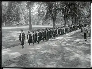Poughkeepsie Prints: College Class Walking to Graduation Ceremonies