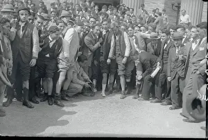 College Freshman Performing a Hazing Ritual