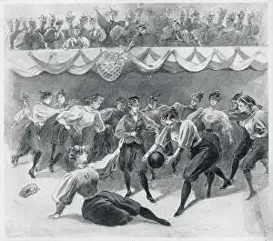 College Girls Playing Basketball