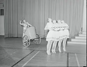 College Girls Rehearsing for Greek Games