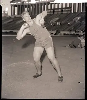 University Prints: Collegiate Champion Throws Shot Put