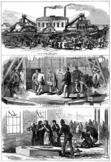Images Dated 14th June 2009: Colliery mining disaster 1877 - The Illustrated London News