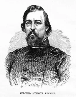 American Civil War (1860-1865) Collection: Colonel Everett Peabody Civil War Engraving