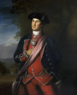 Prints of portrait of George Washington shows him wearing his colonel's uniform of the Virginia Regiment from the French and Indian War History on Your Walls: Colonel George Washington