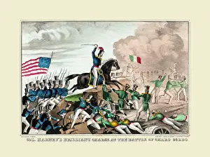 Mexican American Prints: Colonel Harney's charge
