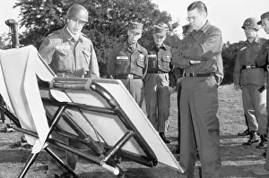 Military Defense Prints: Colonel James V. Galloway Briefing Robert S. McNamara