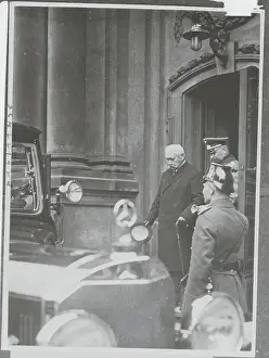 Exiting Prints: Colonel Von Hindenburg Leaving Church with His Son
