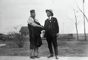 Colonel Walters Shaking Hands With Chief Bacon Rind