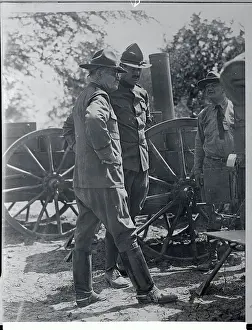 Robert R Prints: Colonels Inspecting Military Equipment