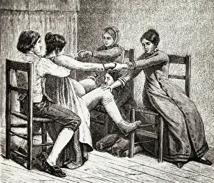 Colonial Childbirth Scene