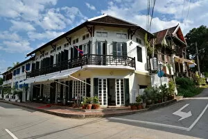 Images Dated 9th December 2015: Colonial house Luang prabang street Laos Asia