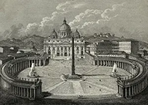 Peters Basilica Prints: Colonnade of St. Peter's