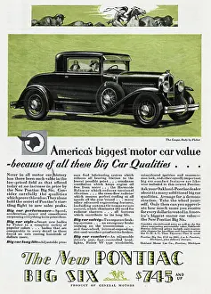 Coupe Prints: Color Advertisement for Pontiac Coupe
