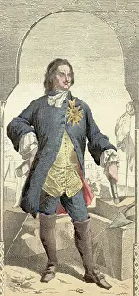 Czar Prints: Color Illustration Of Peter The Great