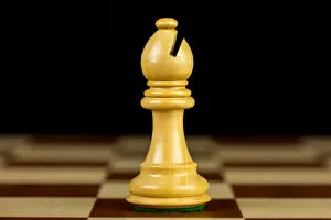 Bishop Gallery: Color Image, Colour Image, Photography, bishop, black background, board, chess, chessboard