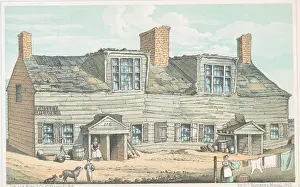 Clothesline Prints: Color Lithograph Depicting Paisley Place Neighborhood in New York