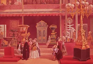 Awning Prints: Color Print Depicting Products of India at the 1851 London Exposition