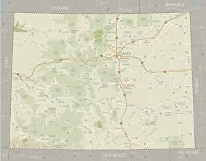 Images Dated 2nd October 2018: Colorado Map