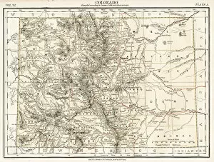 Images Dated 1st October 2017: Colorado map 1884