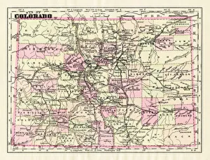 Images Dated 7th October 2017: Colorado map 1893
