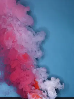 Prints of Colored smoke that rises up and mixed into beautiful abstractions on a colored background Stone Prints: Colored smoke