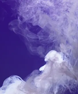 Prints of Colored smoke that rises up and mixed into beautiful abstractions on a colored background Stone Prints: Colored smoke