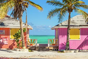 Images Dated 9th January 2012: Colorful buildings on the Turks and Caicos islands