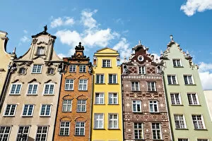Images Dated 16th June 2016: Colorful houses standing in a row in the old town of Gdansk, Poland