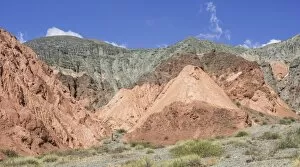 Images Dated 4th November 2012: Colorful mineral-rich mountains, at Purmamarca, Jujuy Province, Argentina
