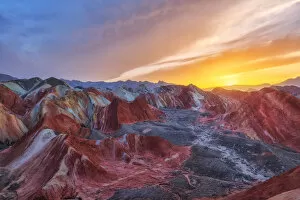 Images Dated 24th May 2013: Colorful mountain in Danxia landform in Zhangye, Gansu of China