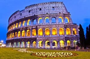 Colosseum, the famous Roman amphitheater Collection: Colosseum at dusk