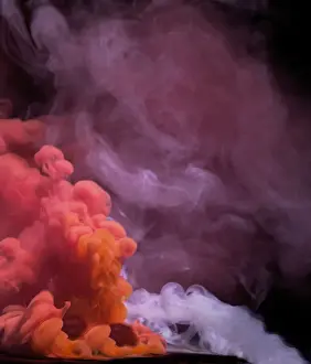 Abstract Prints: Coloured Smoke Rising