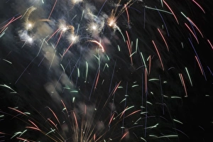 Images Dated 23rd June 2012: Colourful fireworks in the night sky, Laval, Quebec Province, Canada