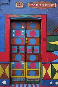 Burano Gallery: Colourful, multi-coloured, multi coloured, multicoloured, abstract, shapes, door