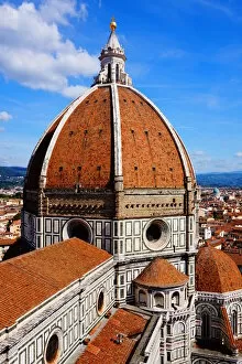 Images Dated 27th September 2015: Colourful view on the Dome of the Cathedral, Florence, Italy