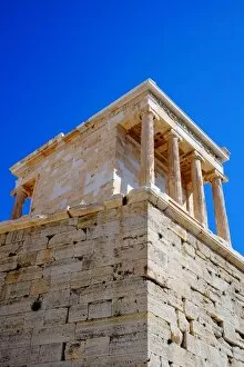 Images Dated 10th April 2016: Colourful view on the Temple of Athena Nike, Athens, Greece