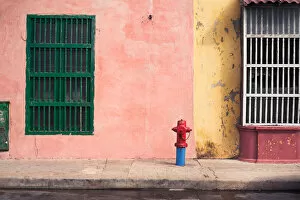 Images Dated 11th March 2014: Colourful Weathered Wall, Cartagena, Colombia