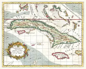 The Pierce Archive Prints: Coltellini Map of Cuba and Jamaica