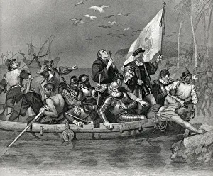 Line Gallery: Columbus Landing In America