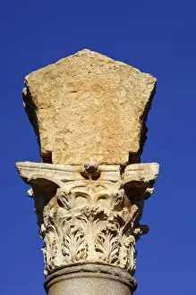 Nature’s Masterpiece: Column with Corinthian capital Leptis Magna Libya