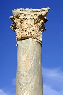 Nature’s Masterpiece: Column with Corinthian capital Leptis Magna Libya