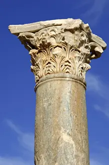 Nature’s Masterpiece: Column with Corinthian capital Leptis Magna Libya
