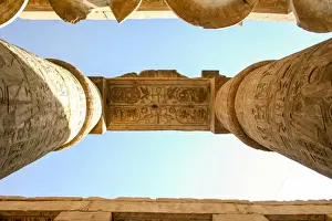 Hieroglyphics Prints: Column with hieroglyphs in Philae Temple