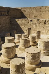 Luxor Prints: Columns in Hypostyle Hall, Medinet Habu (Mortuary Temple of Ramses III), West Bank