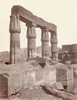 Albumen Print Prints: Columns at Temple of Luxor