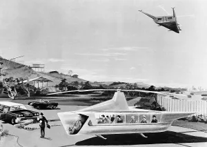 Burbank Prints: Combination Helicopter and Plane